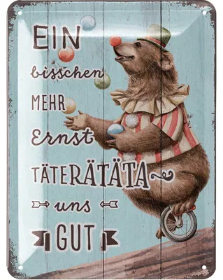 Produktbild von LANOLU Retro Blechschilder, lustige vintage Metallschilder mit Sprüchen, Wanddeko Küche und Garten, Shabby Chic Deko Farmhouse 15x20cm