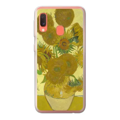 Produktbild von MuchoWow® Handyhülle Schutzhülle Hülle für Samsung Galaxy A20e Sonnenblumen - Vincent van Gogh Silikon Softcase Handy Hülle - Abdeckung