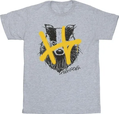 Produktbild von Harry Potter - "Hufflepuff" T-Shirt für Herren BI31234 (M) (Grau)
