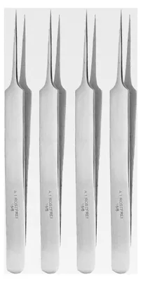 Produktbild von 4 x Splitterpinzetten - Präzisionspinzetten - feines Modell - spitz - Edelstahl