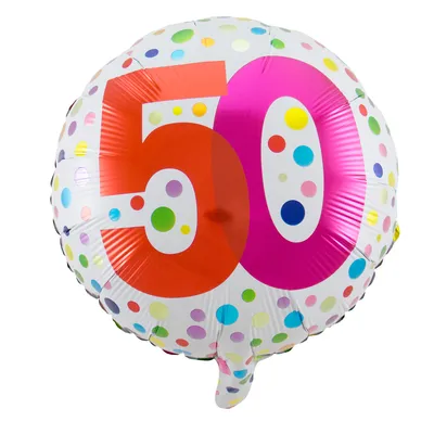 Produktbild von Folienballon bunte Punkte 45cm
