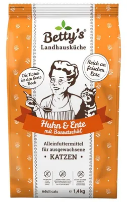 Produktbild von Bettys Landhausküche Katze Adult Trocken Huhn & Ente