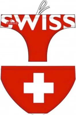 Image de Turbo Switzerland Slip de bain Rouge,Blanc XL Hommes Rouge,Blanc XL
