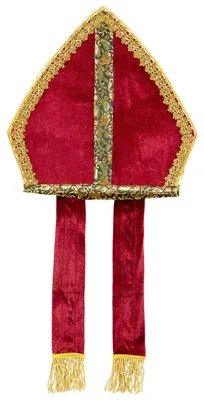 Immagine prodotto di Mitra - Cappello da vescovo Carnevale - Vescovo - Copricapo Natale Babbo Natale