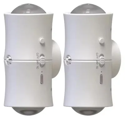 Image de Veilleuse LED - Applique murale avec détecteur de mouvement - Rechargeable - Éclairage d'ambiance RGB - Intensité réglable - Fixation magnétique - Blanc
