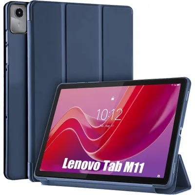 Image de Coque pour Lenovo Tab M11, Protection Anti-Rayures avec Support Veille-Réveil - Bleu Marine