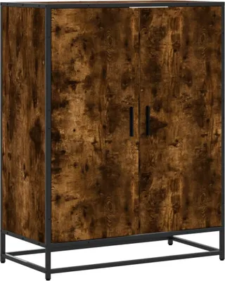 Obrázek produktu pro vidaXL Botník kouřový dub 75x38x97,5 cm materiál na bázi dřeva kov