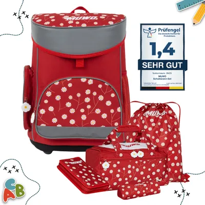 Produktbild von MUWO "Lil Flower" Kinder Schulranzen Set 5-tlg. | MW-294