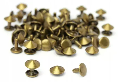Produktbild von Mawrex dekorative Kegelnieten in Altgold, 50 Sets