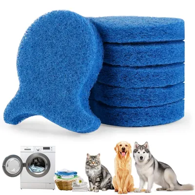 Immagine prodotto di Set da 6 pezzi per la rimozione dei peli di animali, riutilizzabile, per lavatrice, ideale per rimuovere peli e lanugine