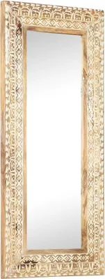 Obrázek produktu pro Ručně vyřezávané zrcadlo 110 x 50 x 2,6 cm masivní mangovník
