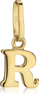 Produktbild von Kettenanhänger kleiner Buchstabe R 333 Gelb Gold 6x6mm Kinder Alphabet Amulett