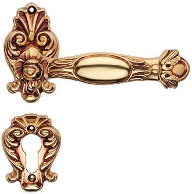 Produktbild von Casa Padrino Barock Türklinken Set Französisches Gold 15 x H. 8,2 cm - Barock Deko Accessoires