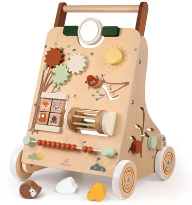 Image de Marcheur pour bébé en bois avec activités multifonctionnelles