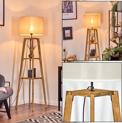 Produktbild von Schiavonea Stehlampe aus Holz/Stoff in Natur/Beige
