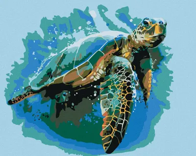 Produktbild von Diamondi - Diamond painting - SUPPENSCHILDKRÖTE, 40X50 cm, ohne Keilrahmen