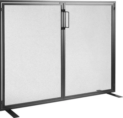 Image de Grille anti-étincelles en fer, grille de protection de cheminée 990 mm, grille de cheminée, grille de poêle, grille de poêle vintage, 0-40 °C, grille de protection de cheminée, grille de protection de poêle contre les étincelles