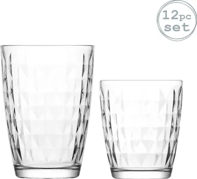 Produktbild von LAV Artemis Highball Cocktail Tumbler Gläser + Whiskey Tumblers - Set von 12