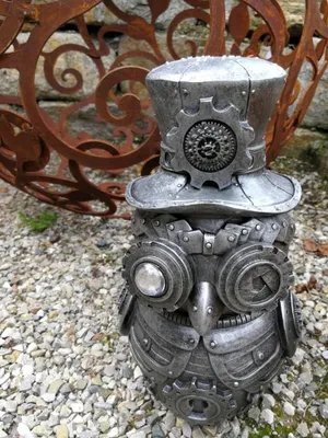Produktbild von Steampunk Eule Phileas aus Polyresin