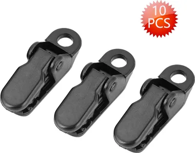 Produktbild von 10 Camping-Markisen-Befestigungssets, Planenclips, Aufhänger, Befestigungswerkzeug, Zelt mit Zugpunkt und Krokodilklemme