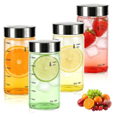 Obrázok produktu pre Sklenené fľaše z borosilikátového skla, objem 300 ml, bez obsahu BPA
