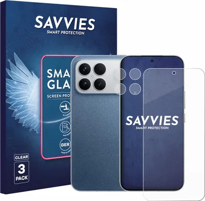 Produktbild von 3x Savvies Schutzglas Folie für Xiaomi Poco F8 Ultra 5G (Display+Kamera) 9H Panzer Schutzfolie Glas Displayschutz klar transparent