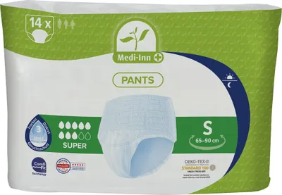 Produktbild von Medi-Inn Inkontinenz-Pants SUPER, diskreter Schutz & hohe Saugstärke, mit elastischem Bund, 1 x 14 Stück - Größe S