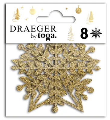 Stanzformen Schneeflocken, Gold, 6 cm, 5 Stück