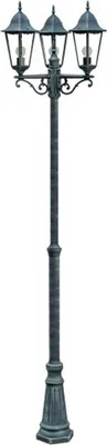 Immagine prodotto di Candelabro da esterno "Migdal" nero verde alluminio vetro 3 luci lampada da terra rustica giardino