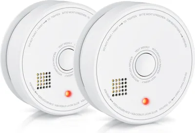 Produktbild von Brandson 2x Rauchmelder, Wechselbare Batterie, wiederverwendbar, Batteriewarnung,