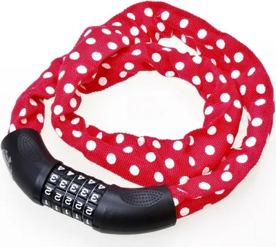 Produktbild von Filmer 43.099 5-Zahlen Kettenschloss Dotty textilummantelt 6mm - 90cm - Level 4