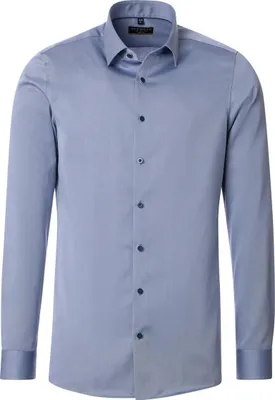 Produktbild von REDMOND Herren Businesshemd Langarm Kent Slim-Fit Twill Blau XXL