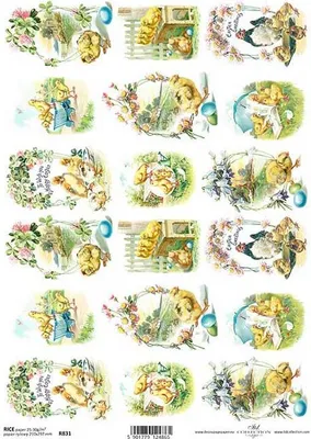 Produktbild von ITD Reispapier für Decoupage A4 ITD-R831 Ostern