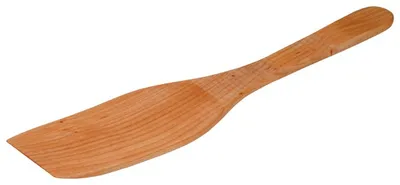Produktbild von Hofmeister Holzwaren, Bratgut Pfannen Wender Heber, geschwungener Griff, aus Kirschholz, geölt, L300xB65xH6 mm, 11221
