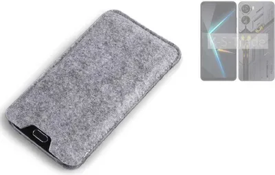 Produktbild von K-S-Trade Filz Handyhülle kompatibel mit Nubia Neo 5G Schutzhülle Filztasche Filz Tasche Case Sleeve Handy Hülle Filzhülle grau