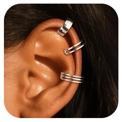 Productafbeelding van Zilveren Ear Cuff zonder Piercing met Zirkonia
