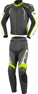 Produktbild von Büse Silverstone Pro 2-Teiler Motorrad Lederkombi, schwarz/weiß/gelb, 50