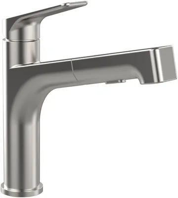 Produktbild von Villeroy & Boch 928200LC Junis Sky Shower Wasserhahn Küchenarmatur Hochdruck mit ausziehbarer Brause, Edelstahl massiv, matt - inkl.