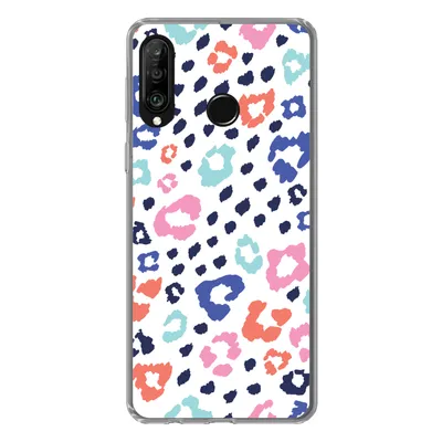 Produktbild von MuchoWow® Handyhülle Schutzhülle Hülle für Huawei P30 Lite Panther Druck - Pastell - Farben Silikon Softcase Handy Hülle - Handyhülle