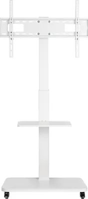 Produktbild von myWALL Standfuß HP 108 WL, Weiß, 37-75 Zoll, freistehend, 40 kg, Stahl, höhenverstellbar, schwenkbar, Schwerlastrollen mit Feststellfunktion