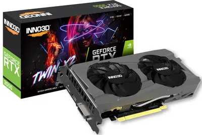 Produktbild von INNO3D GeForce RTX 3050 Twin X2, GeForce RTX 3050, 8 GB, GDDR6, 128 Bit, 7680 x 4320 Pixel, PCI Express 4.0