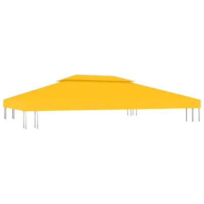 Image de vidaXL Bâche de toit de pavillon avec tirage de cheminée 310 g/m² 4x3 m Jaune