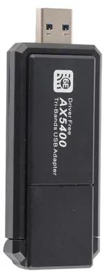 Obrázok produktu pre Sieťový adaptér WiFi 6E, sieťová karta USB s rýchlosťou 5400 Mbps a trojbandovým pripojením 2,4 GHz, 5 GHz a 6 GHz pre Windows 10 a 11