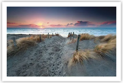 Produktbild von Poster - Poster ohne Rahmen - Strand Sand Spaziergang - 91,5x61 cm - Wand Bild - Wanddeko - Wandbilder - Kunstposter - Wandposter - Bilder - Kunstdruck - Wanddekoration - Wandbild - P2XAA91x61-4924