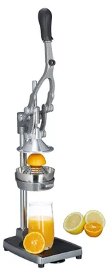 Produktbild von Zitruspresse Saftpresse Handpresse - Edelstahl - 3-in-1 - 47,5 x 17,5 x 40,5 cm