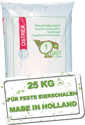 Produktbild von OSTREA Muschelschalengrit 1-2,5 mm 25 kg Gr 1 Muschelgrit Muschelschot Grit…