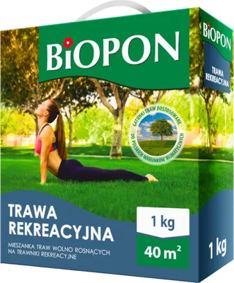 Zdjęcie produktu dla Biopon Nasiona Trawa Rekreacyjna Na Place Zabaw Tereny Użytkowane 1 Kg