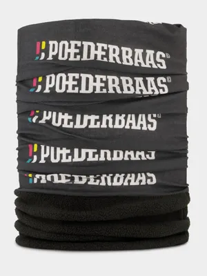 Produktbild von Poederbaas Halswärmer mit Fleece Schwarz/Multilogo