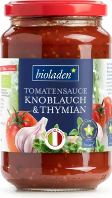 Produktbild von Tomatensauce Knoblauch Thymian 340g