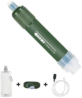 Productafbeelding van Noodwaterfilterset - Overlevingsfilter - Waterzuiveringssysteem - Noodwaterfilter - Voor noodsituaties - Waterfilterpatronen - Waterzuiveringssysteem - Filterstaaf - Overlevingsfilter - Noodwaterfilter